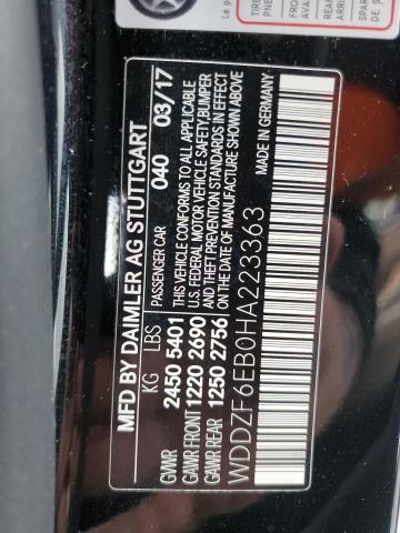 WDDZF6EB0HA223363 Mercedes-Benz E 43 4matic Amg