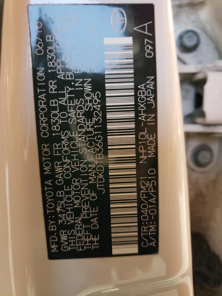 JTDKDTB36G1132495 TOYOTA PRIUS 2016