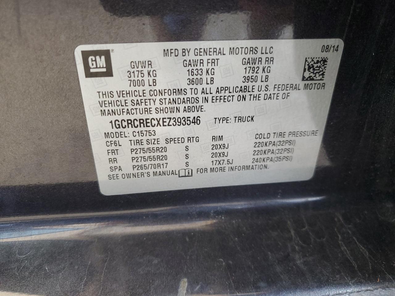 1GCRCRECXEZ393546 2014 Chevrolet Silverado C1500 Lt 1GCRCRECXEZ393546 2014 Chevrolet Silverado C1500 Lt
