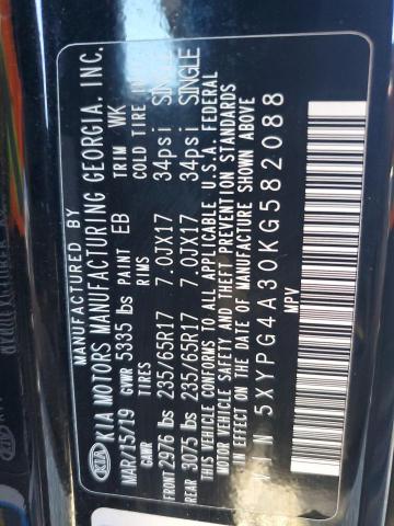 5XYPG4A30KG582088 KIA SORENTO L