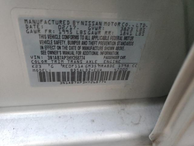 2017 NISSAN SENTRA S - 3N1AB7AP3HY268774