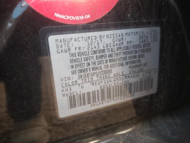 3N1AB7AP9JY239088 Nissan SENTRA S