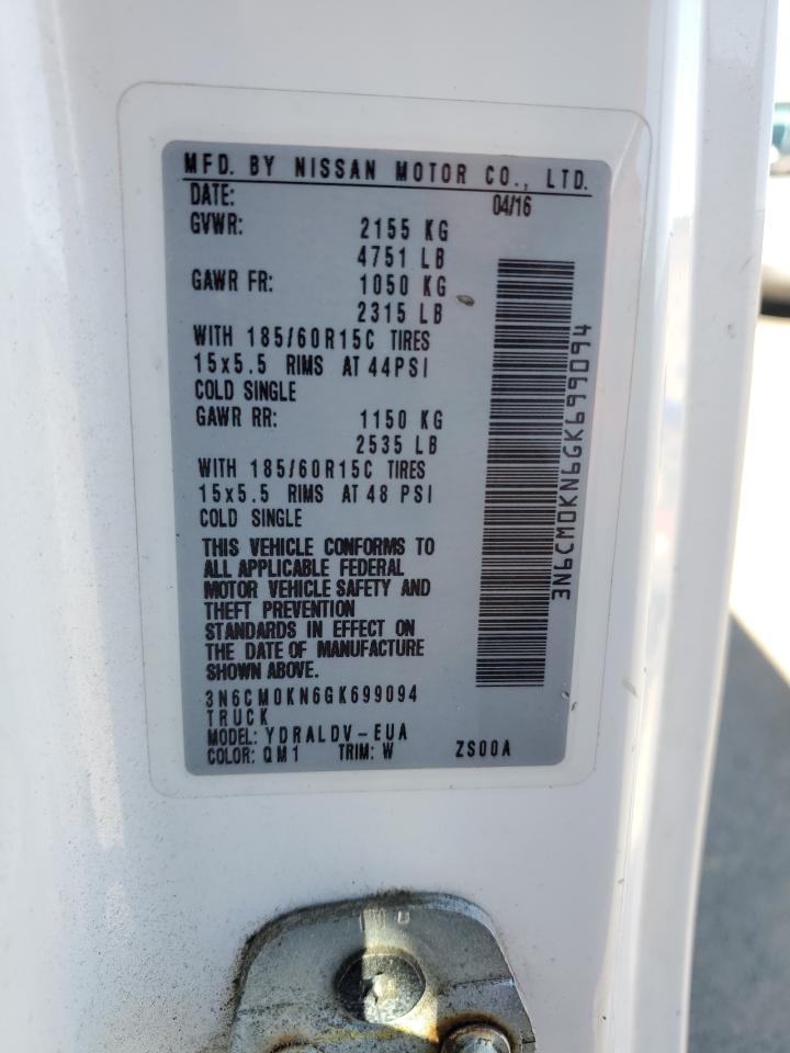 3N6CM0KN6GK699094 NISSAN NV 2016
