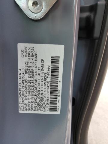 5FNRL6H70PB045342 Honda Odyssey Sp  12