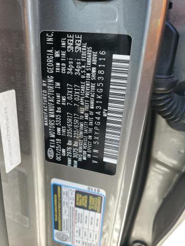 5XYPG4A31KG538116 KIA SORENTO L
