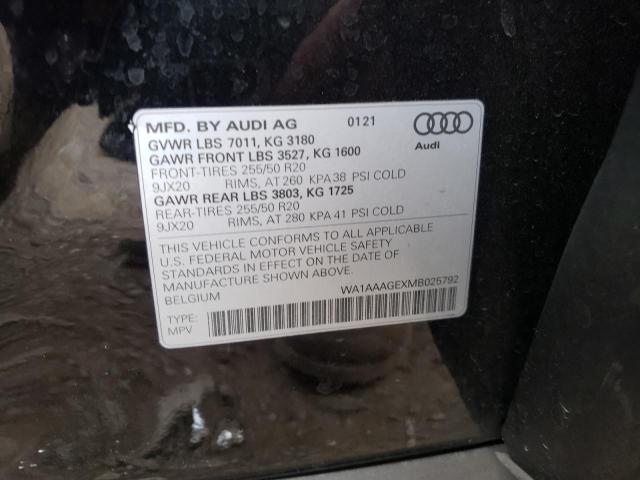 WA1AAAGEXMB025792 Audi E-Tron PRE 12