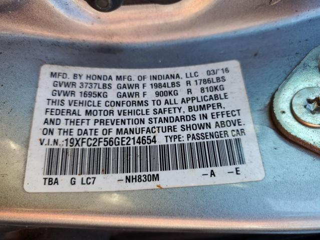 2016 HONDA CIVIC LX - 19XFC2F56GE214654