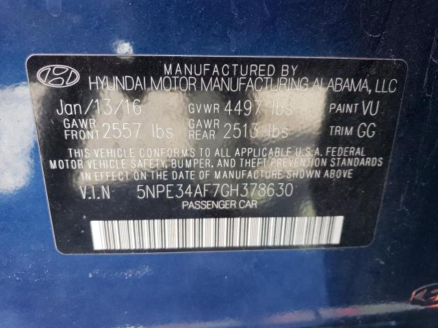 5NPE34AF7GH378630 | 2016 HYUNDAI SONATA SPO