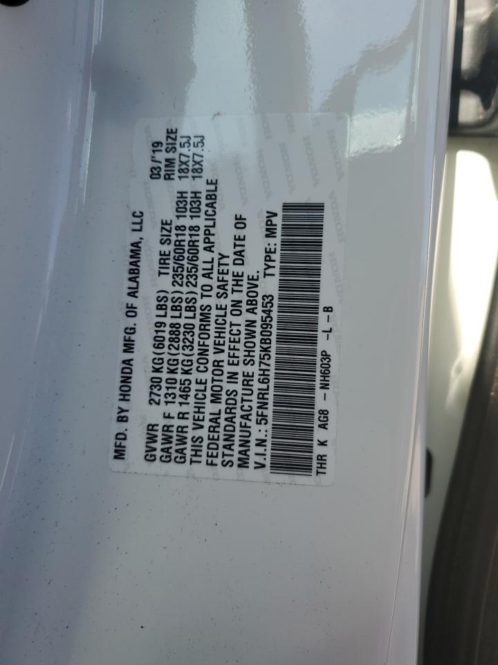 5FNRL6H75KB095453 HONDA All Models 2019