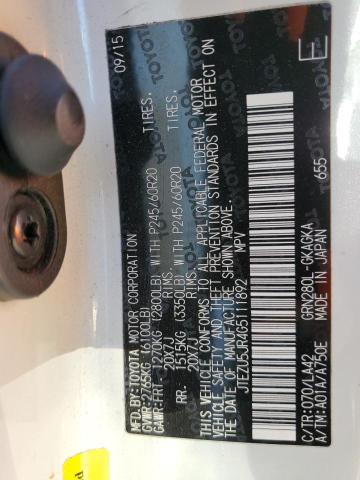 JTEZU5JR4G5111892 TOYOTA 4RUNNER 2016