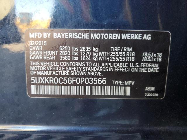 VIN 5UXKR0C56F0P03566 2015 BMW X5, Xdrive35I no.12