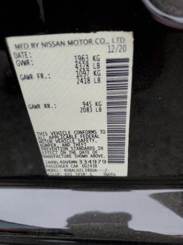 1N4BL4DV6MN334979 | 2021 Nissan altima sv