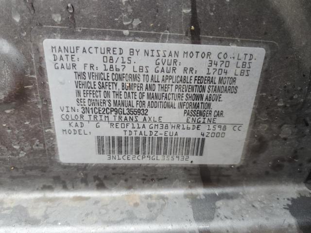 3N1CE2CP9GL355932 Nissan Versa Note S