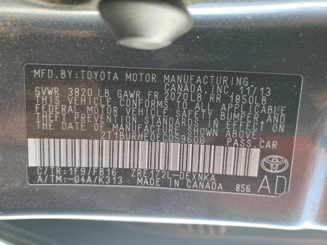 2T1BURHE0EC059600 Toyota COROLLA L