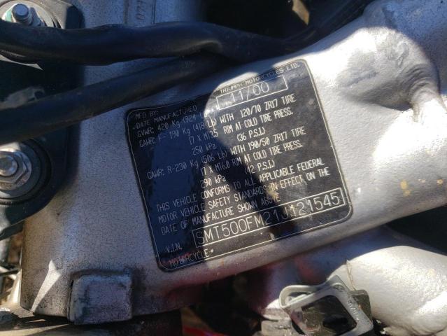 2001 TRIUMPH MOTORCYCLE SPEED TRIP - SMT500FM21J121545