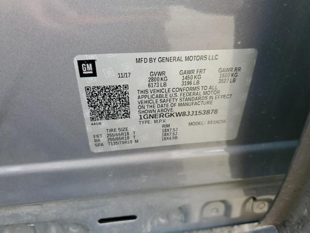 2018 CHEVROLET TRAVERSE L - 1GNERGKW8JJ153878