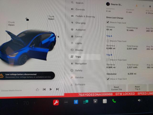 7SAYGDEE0NA008988 Tesla Model Y