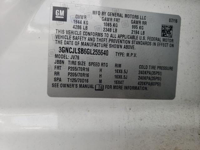  CHEVROLET TRAX 2016 Білий