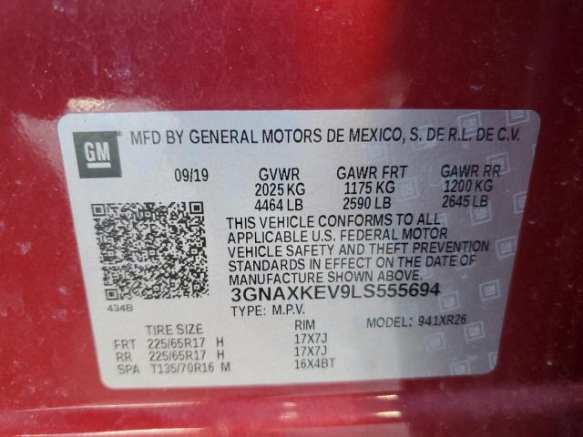 2020 CHEVROLET 10 - 3GNAXKEV9LS555694