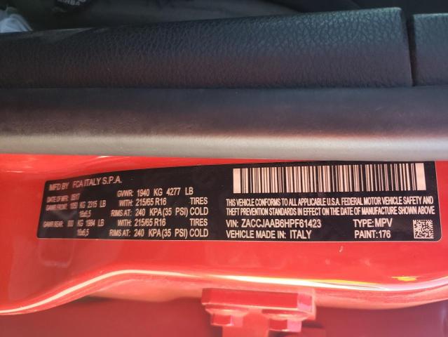 ZACCJAAB6HPF61423 Jeep Renegade Sport
