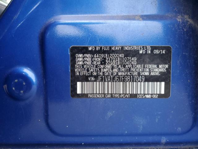 JF1VA1J67F9817049 Subaru Wrx Limited