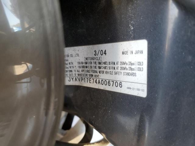 2004 YAMAHA XV1700 A JYAVP17E74A006706