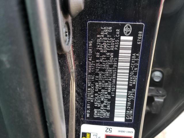 2022 TOYOTA CAMRY NIGH - 4T1G31AK8NU579875