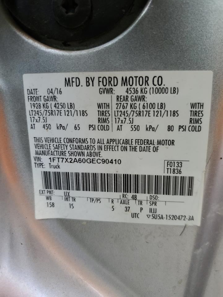 1FT7X2A60GEC90410 FORD F250 2016