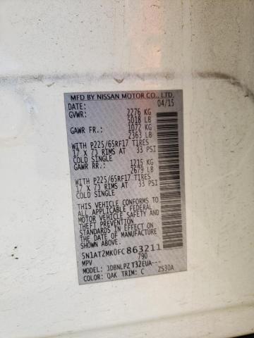 5N1AT2MK0FC863211 Nissan ROGUE S