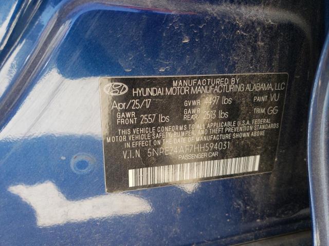 5NPE24AF7HH594031 Hyundai SONATA SE
