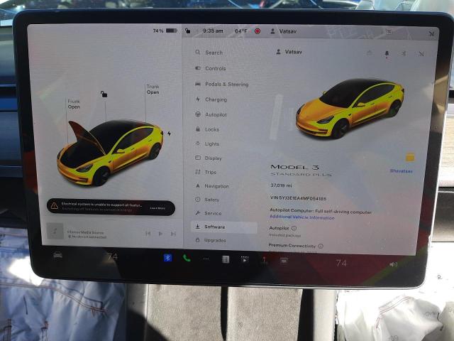 2021 TESLA 3 5YJ3E1EA4MF054186