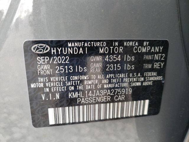 KMHL14JA3PA275919 | 2023 HYUNDAI SONATA SEL