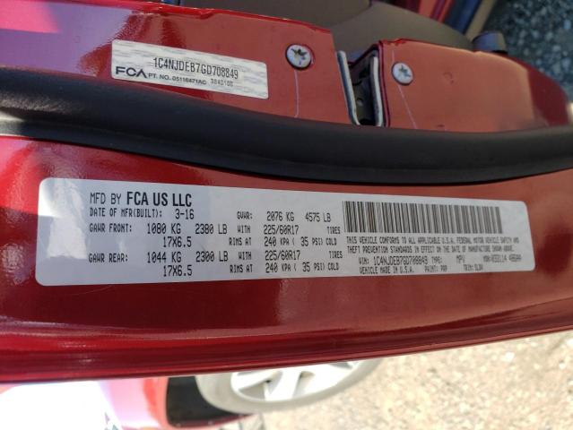 1C4NJDEB7GD708849 Jeep Compass Latitude