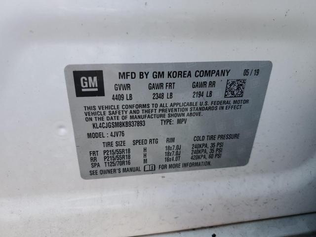 KL4CJGSM8KB937893 Buick Encore Essence