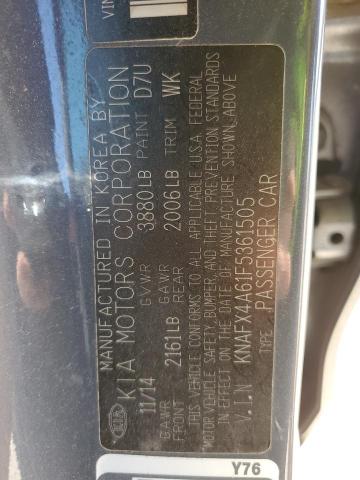 KNAFX4A61F5361505 KIA FORTE LX