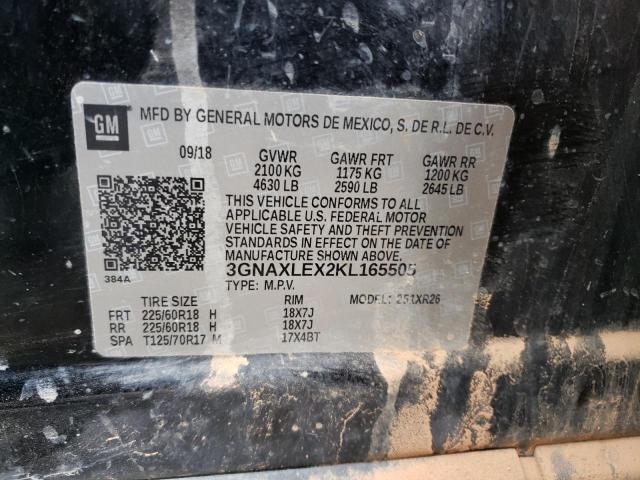 2019 CHEVROLET EQUINOX LT - 3GNAXLEX2KL165505