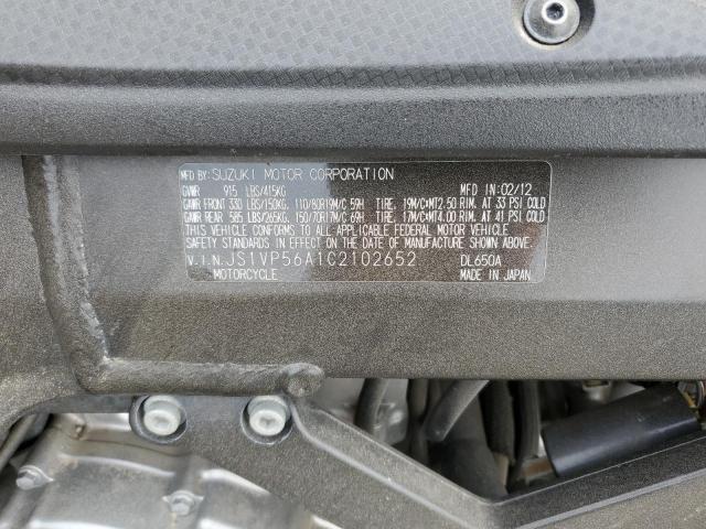 2012 SUZUKI DL650 A JS1VP56A1C2102652