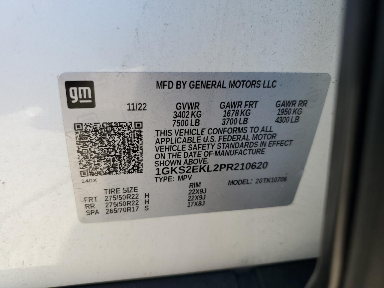 1GKS2EKL2PR210620 2023 GMC Yukon Denali Ultimate