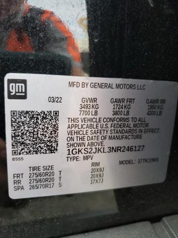  GMC YUKON 2022 Чорний