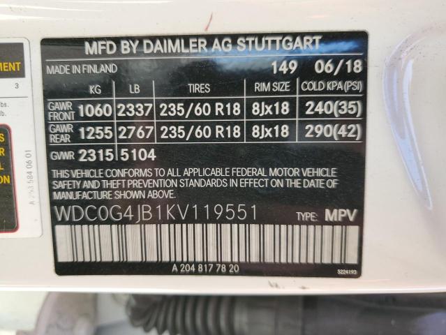 WDC0G4JB1KV119551 Mercedes-Benz GLC 300