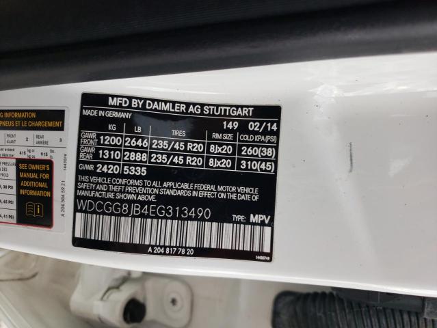 WDCGG8JB4EG313490 Mercedes-Benz Glk 350 4matic