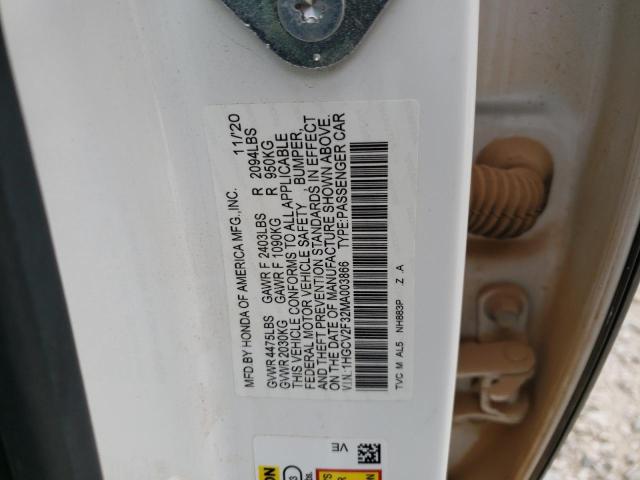 1HGCV2F32MA003866 | 2021 HONDA ACCORD SPO