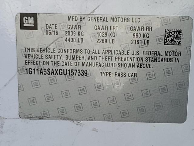 1G11A5SAXGU157339 Chevrolet Malibu Limited Ls