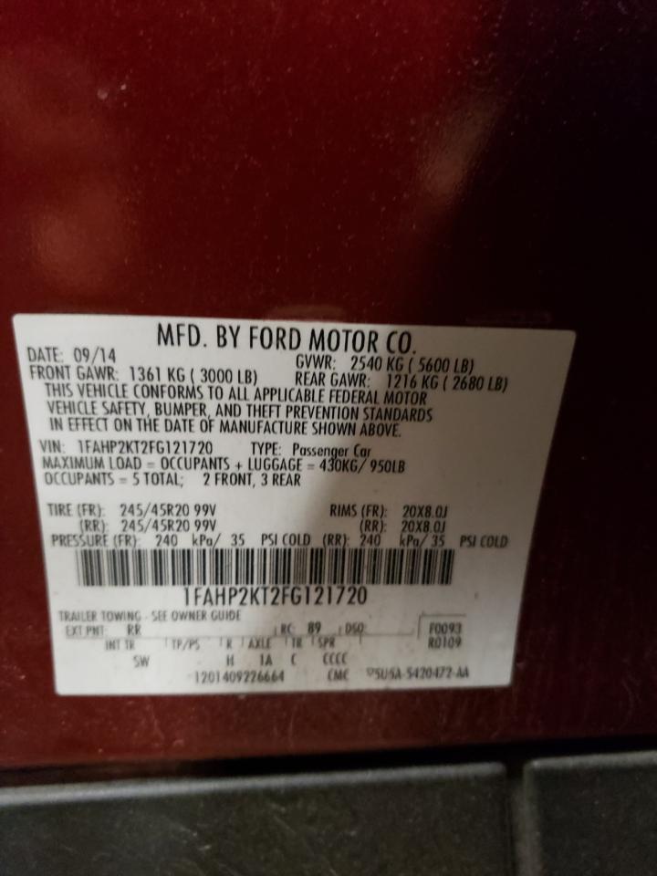 2015 Ford Taurus Sho vin: 1FAHP2KT2FG121720