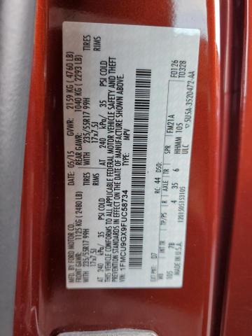1FMCU9GX9FUC58734 Ford ESCAPE SE