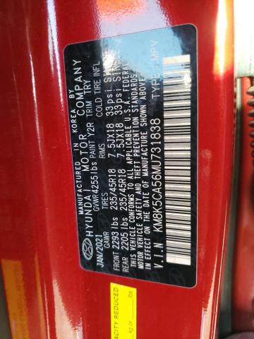 2021 HYUNDAI KONA ULTIM - KM8K5CA56MU731838