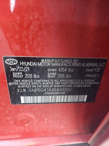 5NPEG4JA8MH113557 | 2021 HYUNDAI SONATA SE