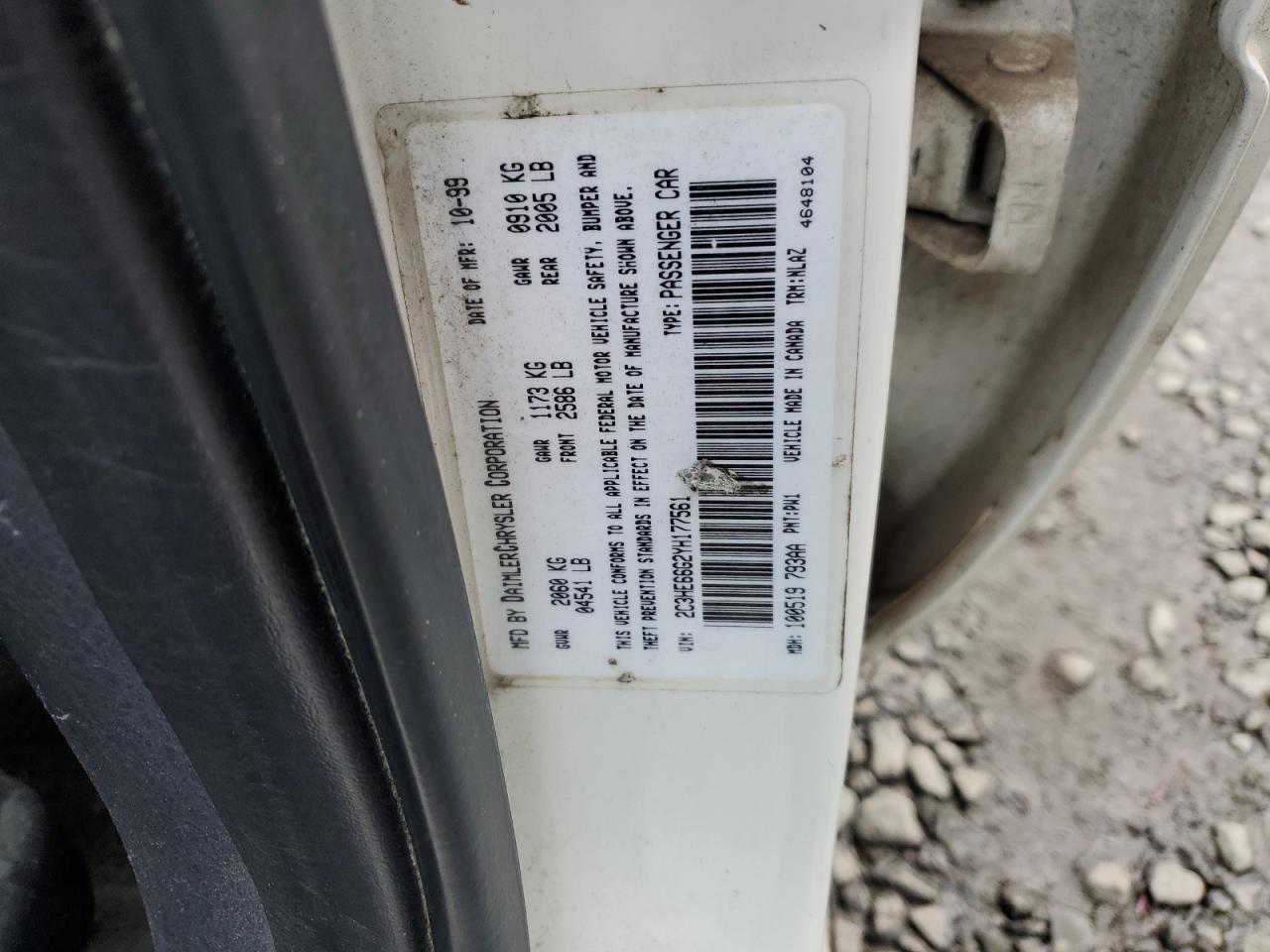 Lot #2186619223 2000 CHRYSLER 300M