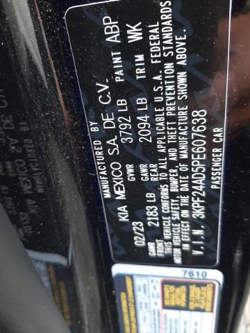 3KPF24AD5PE607638 KIA FORTE LX