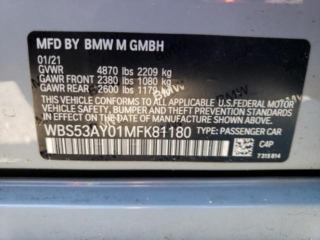 WBS53AY01MFK81180 BMW M3  13